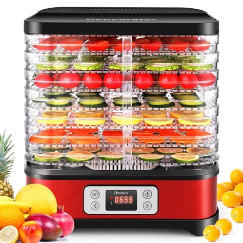 Food Dehydrator Machine, 400W Electric Fruit Dryer with 8 Trays.